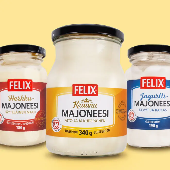 Felix kruunumajoneesi uusi ilme